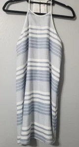 Mustard Seed XS Blue White NWT Striped Preppy Halter Sundress - Picture 1 of 7