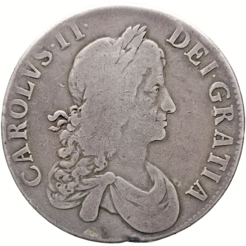 1664 Crown Charles II Coin UK Silver (MO3455-) Cover