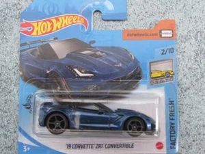 Hot Wheels 2020 #144/250 2019 CORVETTE ZR1 CONVERTIBLE dark blue @N - Picture 1 of 2