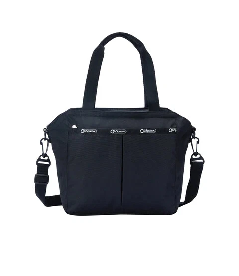 LeSportsac Candace North South Nylon Tote Bag Rainbow Checkers Pouch 1