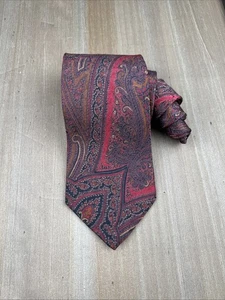 ERMENEGILDO ZEGNA Seidenkrawatte Designer Paisley Rot Made in Italy W3,5xL59 Luxus - Bild 1 von 5