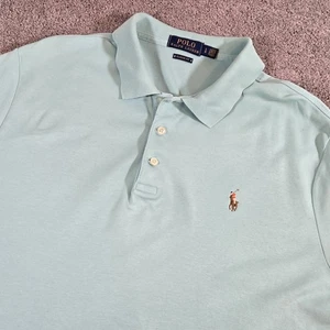 Polo Ralph Lauren Hemd Herren Large Mintgrün Golf Polo Flesh Pony Logo - Bild 1 von 9