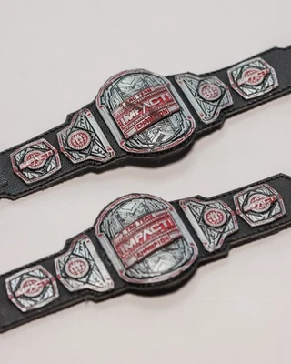 WWE Elite Impact Tag Team Championship Custom Title Belt Lot Forbidden Figurines - Image 1 of 2