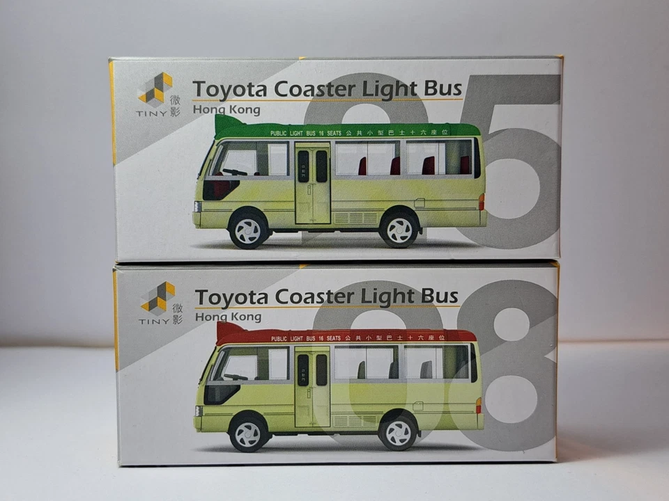 Toyeast Tiny City Hong Kong Die-Cast  25 & 28 Toyota Coaster Light Bus - Image 1 of 1