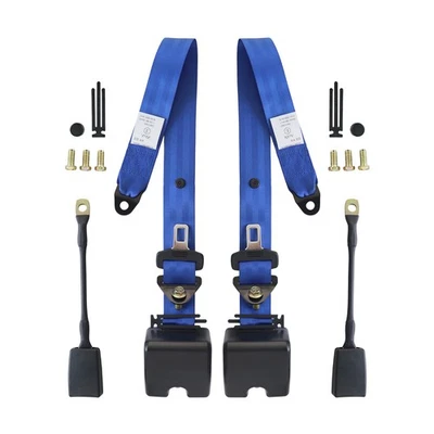 Cinturón de seguridad ajustable 2X 3 puntos azul para Chevrolet S10 Blazer EE. UU. Foto 1 de 4