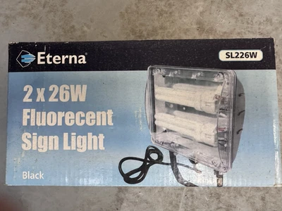 Luz de señalización fluorescente Eterna 2 x 26W, negra, SL226W Foto 1 de 4
