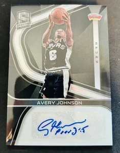 2019-20 Panini Spectra Avery Johnson Auto SP /99 Silver PRIZM Spurs - Picture 1 of 3