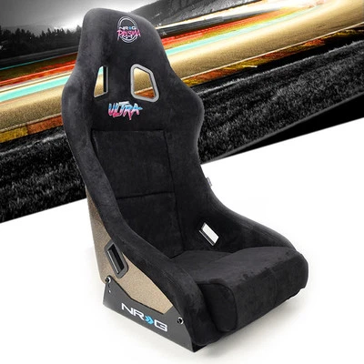 NRG FRP-303BK-ULTRA PRISMA Fixed Position Bucket Racing Seat (Black) - Image 1 of 4