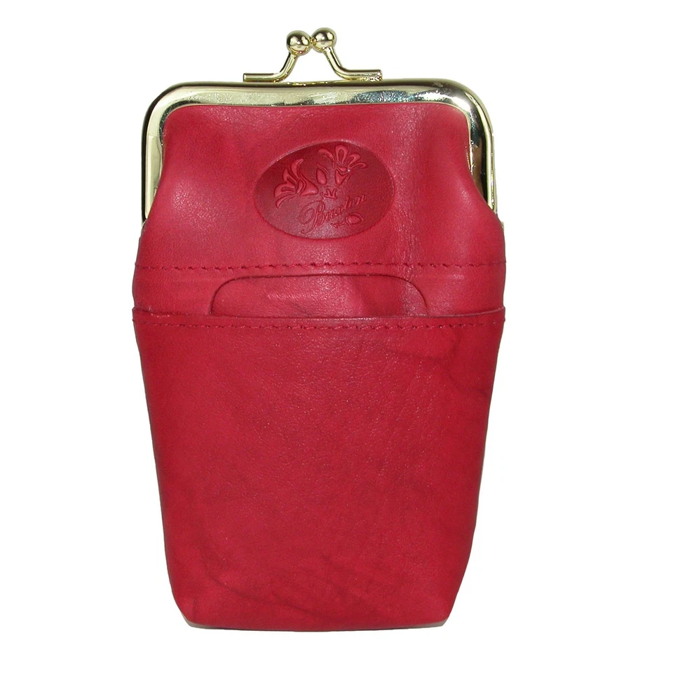 Carteira feminina de couro com moldura para cigarro Buxton com relevo floral - Imagem 1 de 1