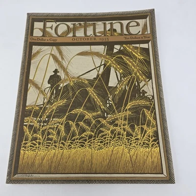 1935 FORTUNE MAGAZINE October Art Deco Cover & Ads - Very Good Condition   - Image 1 of 4