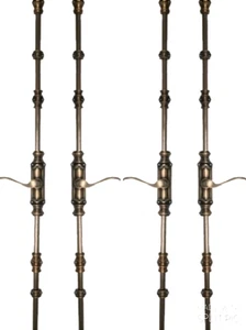 4 lever Set CREMONE solid Rustic hand made brass Heavy French turn Bolt 110 " - Picture 1 of 17
