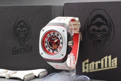 [Papel de caja] Reloj para hombre Gorilla Fastback GT Legacy Tokyo FBY19.0.079 blanco x rojo Foto 1 de 4
