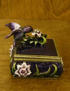 Jeweled Trinket Box J785 HUMMINGBIRD BOX, 2" NEW From Retail Store by Welforth - Picture 1 of 1