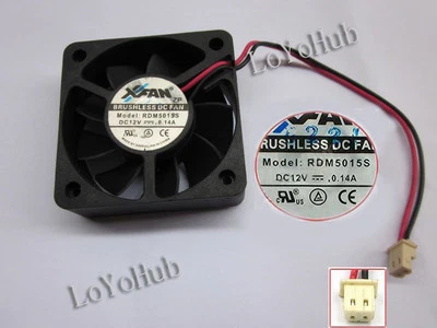 Xinruilian RDM5015S Server Square Fan 12V 0.14A 2wire 2-pin 50X50X15mm  - Image 1 of 2