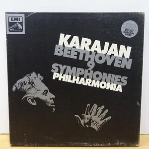 SLS 5053 BEETHOVEN Nine Symphonies KARAJAN PHILHARMONIA HMV STEREO 7LP BOX EX - Picture 1 of 7
