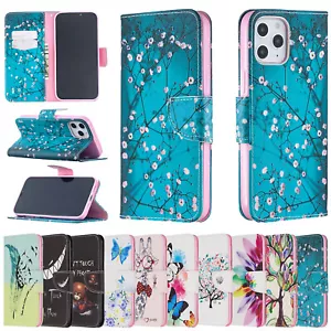 For iPhone 11 12 13 14 Plus Pro Max Luxury Flip Wallet Holder Phone Case Cover - Picture 1 of 22