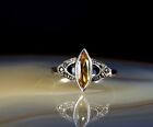 Ring Silber 925 gelb Zirkonia & Markasit 18,5 mm zierlich & leuchtend schön 