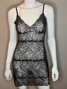 Samantha Chang Babydoll Women's Sexy Lingerie Black Chemise Dress - Picture 1 of 4