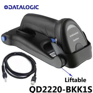 Datalogic Quickscan QD2220-BKK1 1D USB Barcode Scanner Handheld imagers W Stand - Picture 1 of 4