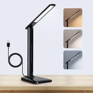 2 PCS 11W Dimmable LED Desk Lamp Touch Control Auto Shutoff 3 color Brightness - Picture 1 of 11