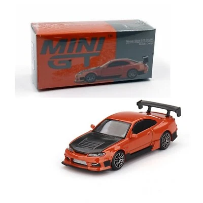 MINI GT 1/64 Nissan Silvia S15 D-MAX Metálico Naranja Diecast Coche Modelo #581 Foto 1 de 4