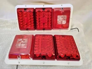 BARGMAN SET OF 2 (TWO) TRAILER RED LED TAILLIGHT INCADESCENT BACKUP -47-84-530 - Picture 1 of 3