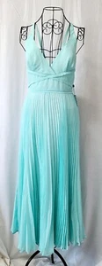Laundry By Shelli Segal Pleated Chiffon Midi Dress Mint Size 2 S4-1059 - Picture 1 of 6