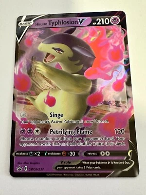 Hisuian Typhlosion V SWSH237 Black Star Promo Sword & Shield Ultra Pokemon Card - Image 1 of 2