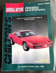 CHILTON General Motors Firebird 1982-92 Reparaturanleitung 28602 ( 8534 ) - Bild 1 von 11