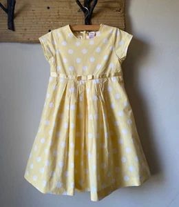 Size 7 - Gymboree Girls Sweet as Sugar Yellow Easter Polka-Dot Dress w/Bow - Picture 1 of 5