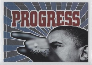 2008 Topps President Obama Collector Trading Cards Stickers Foil Progress #6 1md