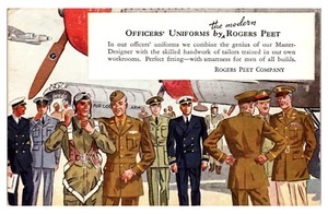 NEW YORK ROGERS PEET CLOTHING COMPANY MILITARY UNIFORMS ADVERTISING POSTCARD - Foto 1 di 2
