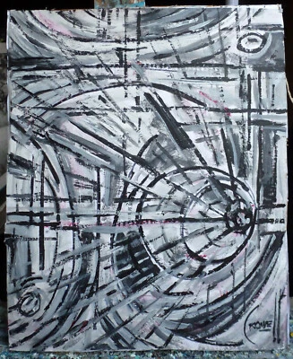 JUEGO MÁS DE 8x10 pintura al óleo panel de tarjetas abstracto nuevo arte original firmado Crowell Foto 1 de 4