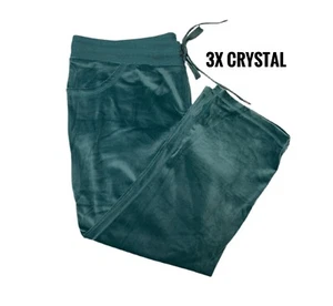 3x Pantalones Cortos Lularoe Crystal Kick Flare Terciopelo Verde Azulado Se Ajusta 24/26 - Imagen 1 de 2