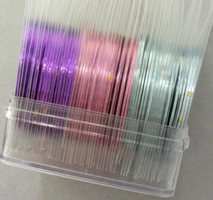 44 Options Color Roll Glitter/Shell Tape Line Sticker Tips DIY Nail Art Decorate - Picture 1 of 29