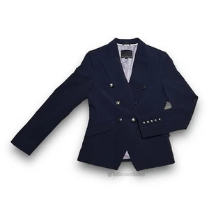 Banana Republic Kadett zweireihiger Blazer Metallknöpfe Größe 0 neu ohne Etikett - Bild 1 von 6