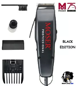 MOSER 1400 BLACK EDITION TAGLIACAPELLI TOSATRICE PROFESSIONALE RASOIO ELETTRICO - Foto 1 di 6