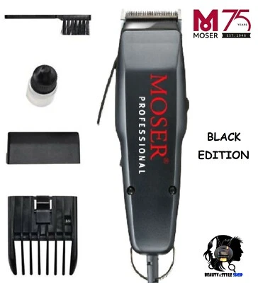MOSER 1400 BLACK EDITION TAGLIACAPELLI TOSATRICE PROFESSIONALE RASOIO ELETTRICO Foto 1 de 4
