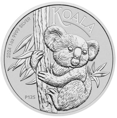 Moneda de plata serie BU 2024 Australia Koala de 1 oz en cápsula Foto 1 de 4