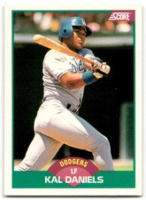 1989 Score Rookie & Traded Kal Daniels Los Angeles Dodgers #48T