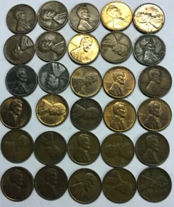 Lincoln Wheat Cents from the 40's - 30 Coins - All Dates and Mintmarks 1940-1949 - Picture 1 of 1