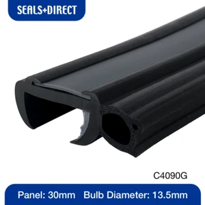 Caravan Motorhome Window Rubber Seal & Grey Insert (CS4090G). Fits 30mm Panel - Picture 1 of 3