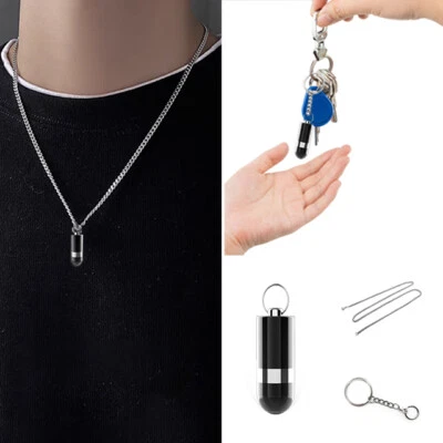 Mini Sprachgesteuerter Recorder 32GB Versteckte Halskette Aufnahme Hören Spionagegerät - Bild 1 von 4