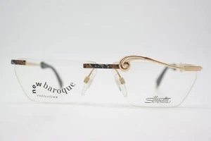 Vintage Silhouette 9609 Gold Multicolored Half-Rim Eyeglass Frame - Picture 1 of 6