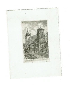 Originale Radierung Nürnberg Burg - Künstler: Vieweg Kunst - Picture 1 of 2