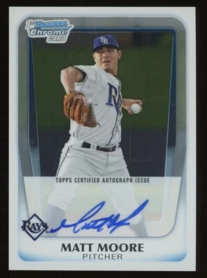 Bowman Chrome Prospects 2011 automático Matt Moore #BCP220 automático Foto 1 de 4