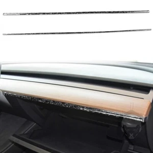 Forged Carbon Fiber Co-pilot Dashboard Lower Trim Strip for Tesla Model 3/Y - Foto 1 di 6
