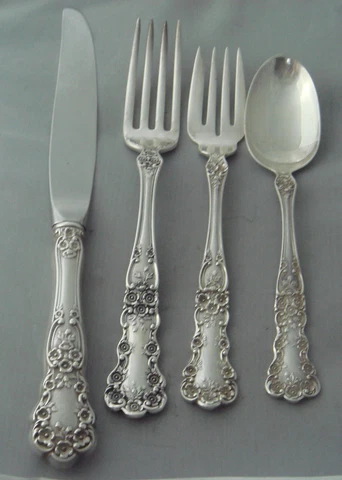 Gorham Buttercup Sterling Silver Four Piece Setting Old Hallmarks Cover
