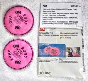 Filtros de partículas 3M P100 #2091/07000, rosa, talla única, 2 unidades - Imagen 1 de 4