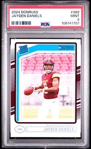 2024 Panini Donruss Jayden Daniels #389 PSA 9 MINT Rated Rookie RC Commanders - Picture 1 of 2